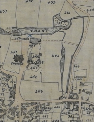 Map of Repton in 1829