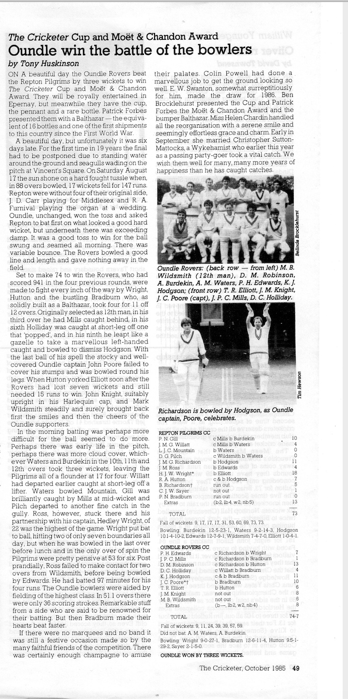1985 Cricketer