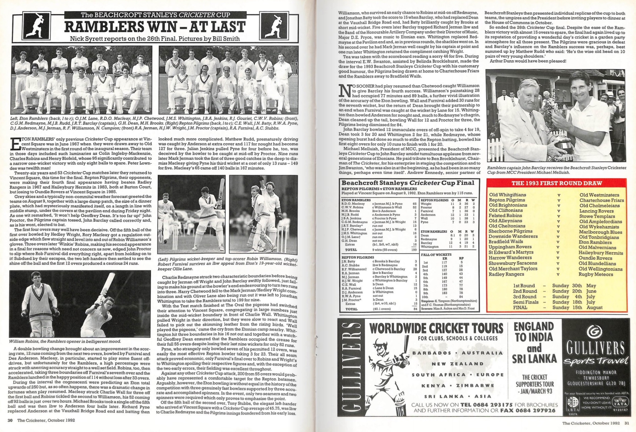1992 Cricketer